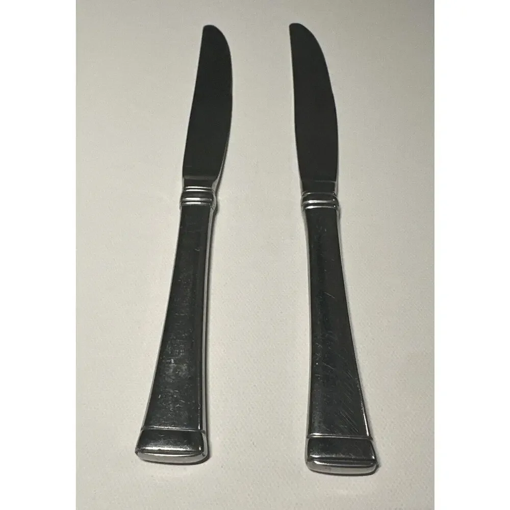 Mikasa HARMONY Glossy Set of 2 Dinner Knives 18/10 Stainless Flatware. Preowned